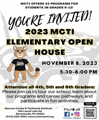  MCTI Elementary Open House: Grades 4-6